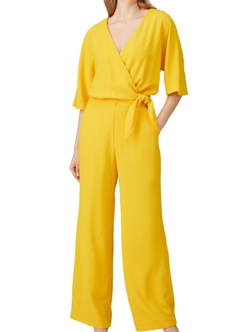 Trina Turk Kai Jumpsuit in Bright Yellow